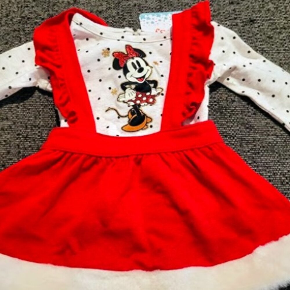 Miney Mouse Christmas Outfit Baby Girl 0-3 Month